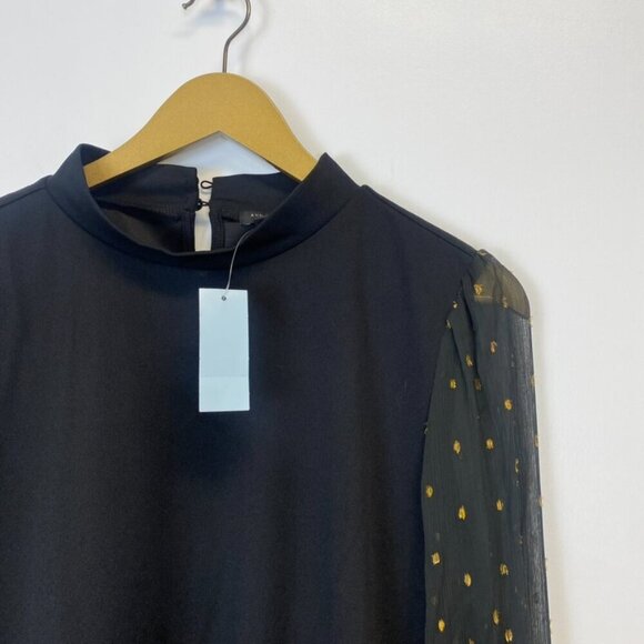 NWT Ann Taylor Sheer Sleeve Blouse - Picture 2 of 14